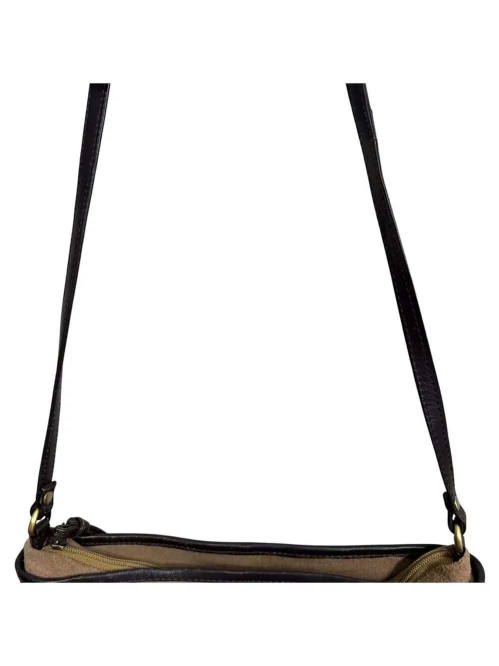Suede Fringe Crossbody Bag Brown Boho Western Leather Strap